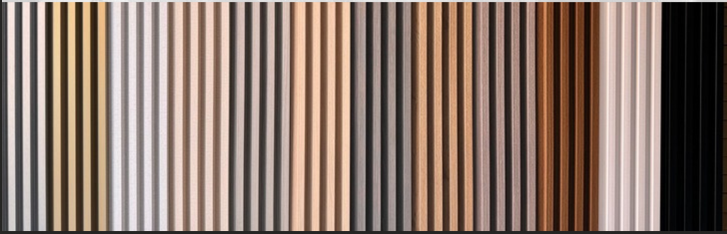 Paleta de colores acanalados PVC